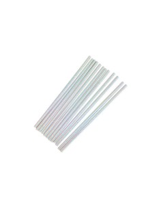 set de 12 pailles en carton h20cm impression holographique sirene