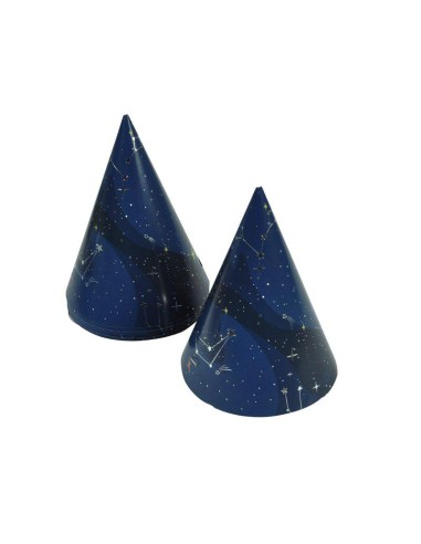 set de 6 chapeaux anniversaire papier h16cm espace