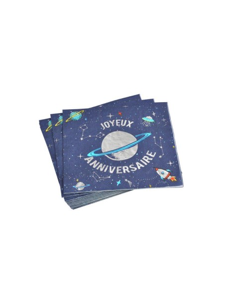 set de 20 serviettes en papier 3 plis 33*33cm espace