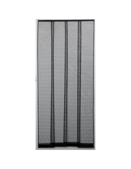 5510395 - rideau moustiquaire fibre de verre 4 bandes 100x230cm  - noir