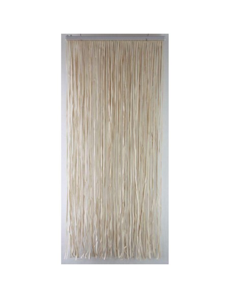 5535003-rideau de porte lanieres tresses 90x200cm - ecru