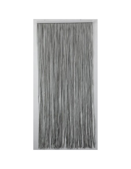 5535057-rideau de porte lanieres tresses 90x200cm - vert de gris