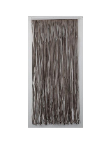 5535063-rideau de porte lanieres tresses 90x200cm - taupe