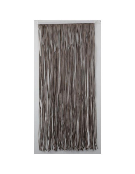 5535063-rideau de porte lanieres tresses 90x200cm - taupe