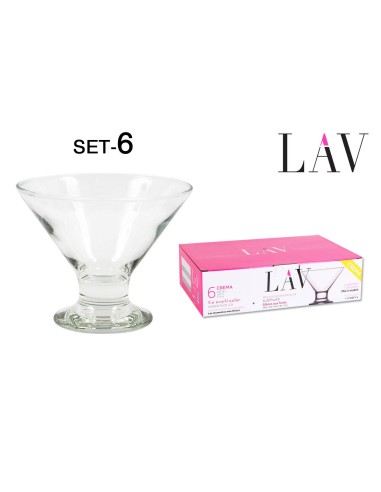 20045367s -  set 6  coupe glace 165cc crema