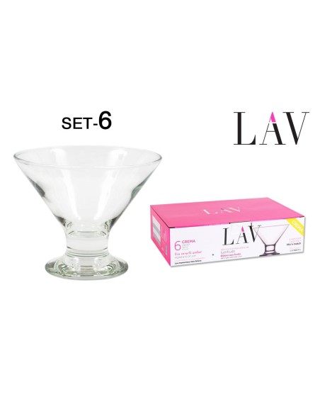 20045367s -  set 6  coupe glace 165cc crema