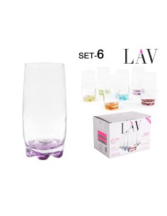 c5446s - set 6 verre boisson 370cc adora coral