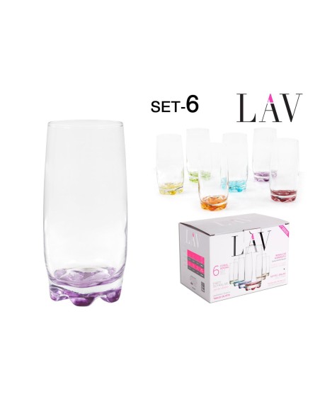 c5446s - set 6 verre boisson 370cc adora coral