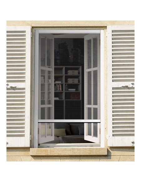 859401 - chassis moustiquaire pvc 80x100 - blanc/toile noire