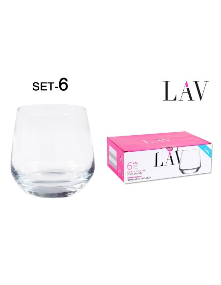 20138s - set 6  verres whisky 345cc lal