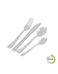 menagere 6 fourchettes+6 couteaux+6 cuilleres+6 petites cuilleres ps transparent