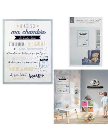 cadre les regles de la chambre garcon m6 a1/m6