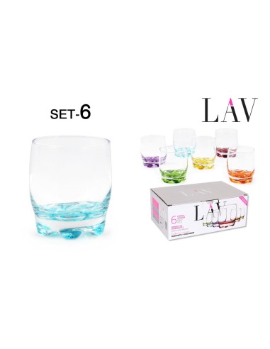 c5445s -  set 6 verre eau 290cc adora coral