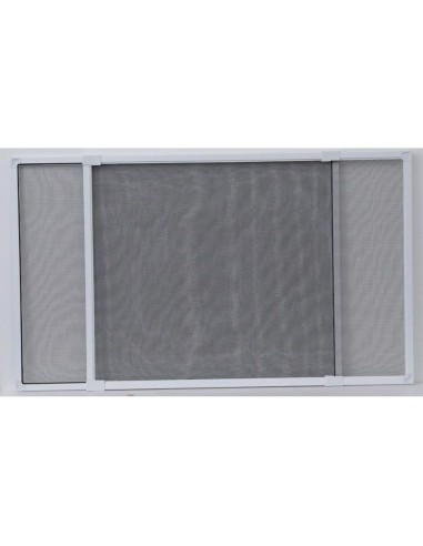 85985093  - moustiquaire cadre extensible 70x50 cm - blanc/toile grise