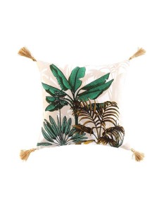 1609926 - coussin dehous. compr. pompons 40 x 40 cm coton imprime balinesia des.