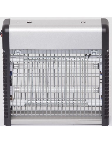 8580931  - lampe anti-insectes double neon - argent/noir - pm