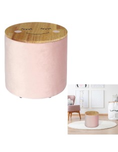 pouf rangement enfant moon rose m1