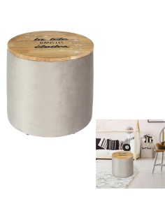 pouf rangement la tete dans les etoiles gris m1 a1/m1