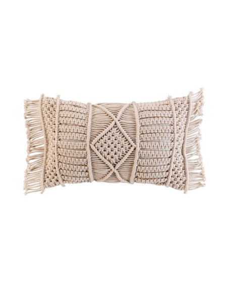 coussin dehous. compr. franges 30 x 50 cm coton macrame macralina
