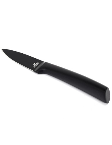 kd3307- couteau acier inoxydable noir lame 7.5cm m12