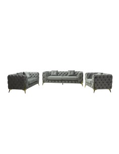 yl-92204 fauteuil chesterfield gris clair